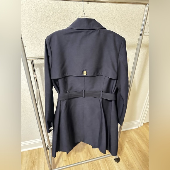 Antonio Melani Navy Blue Trench Coat, Size L - Picture 3 of 9